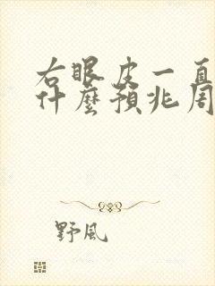 右眼皮一直跳是什么预兆周公解梦