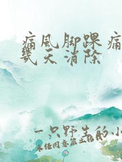 痛风脚踝痛一般几天消除