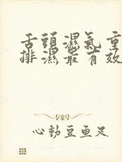 舌头湿气重怎么排湿最有效