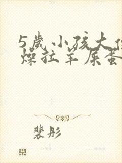 5岁小孩大便干燥拉羊屎蛋怎么办