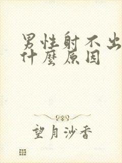 男性射不出精是什么原因