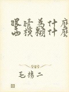 眼睛为什么看东西模糊什么原因