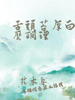 舌头苔厚白是怎么调理