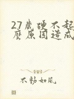 27岁硬不起什么原因造成的