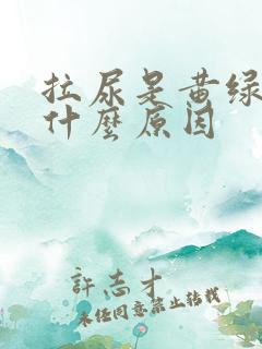 拉尿是黄绿色的什么原因