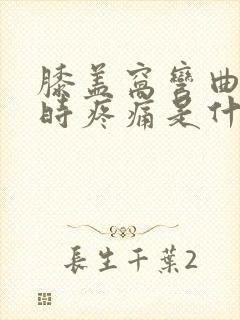 膝盖窝弯曲伸直时疼痛是什么原因