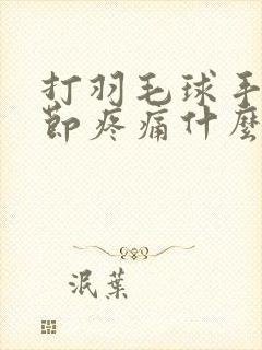 打羽毛球手肘关节疼痛什么原因