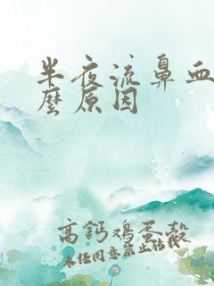 半夜流鼻血是什么原因