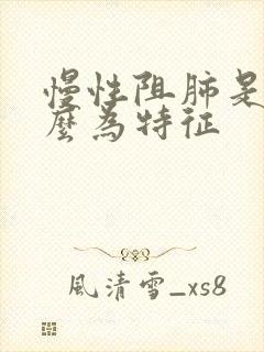 慢性阻肺是以什么为特征