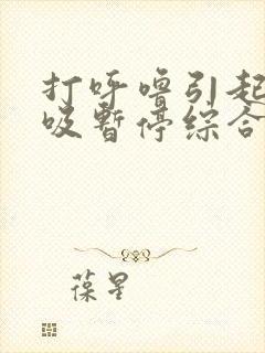 打呼噜引起的呼吸暂停综合症怎么治疗