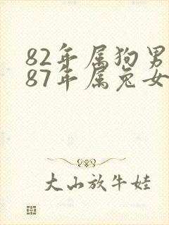 82年属狗男和87年属兔女结婚好吗