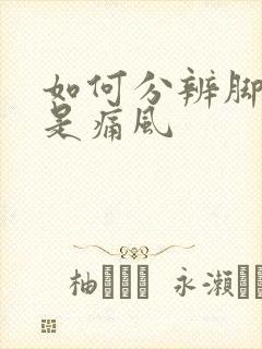 如何分辨脚痛还是痛风