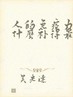 人的免疫力低吃什么补得最快