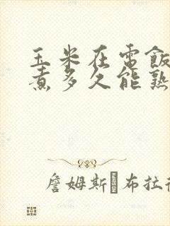 玉米在电饭锅里煮多久能熟