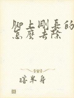 脚上刚长的鸡眼怎么去除