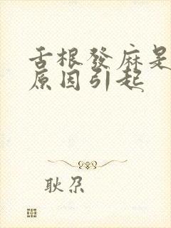 舌根发麻是什么原因引起