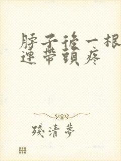 脖子后一根筋疼连带头疼