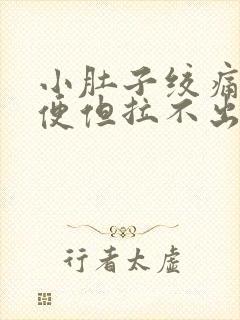 小肚子绞痛想大便但拉不出来