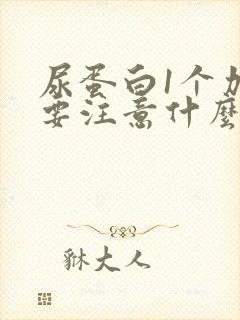 尿蛋白1个加号要注意什么