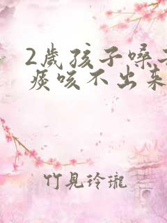 2岁孩子嗓子有痰咳不出来怎么办