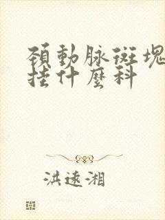 颈动脉斑块治疗挂什么科