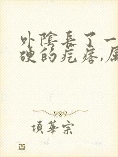 外阴长了一颗硬硬的疙瘩,属于什么症状