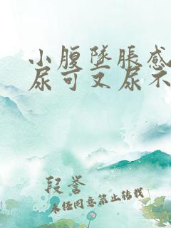 小腹坠胀感觉想尿可又尿不多是什么原因女