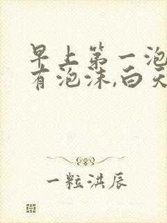 早上第一泡尿没有泡沫,白天有泡沫