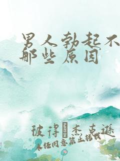 男人勃起不坚有那些原因