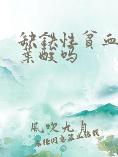 缺铁性贫血用吃叶酸吗