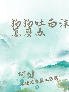 狗狗吐白沫黏液怎么办