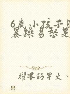 6岁小孩子脾气暴躁易怒是什么原因