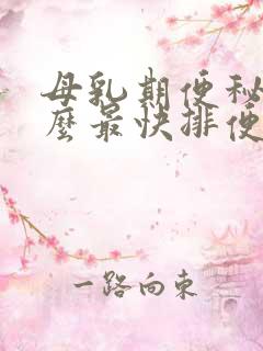 母乳期便秘吃什么最快排便