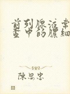 前列腺液常规检查中的脓细胞