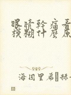 眼睛干痛看东西模糊什么原因