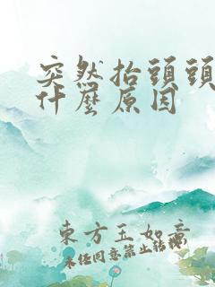 突然抬头头晕是什么原因