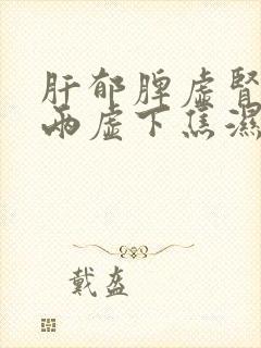 肝郁脾虚肾阴阳两虚下焦湿热吃什么中药