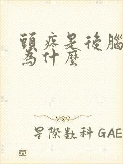 头疼是后脑勺疼为什么