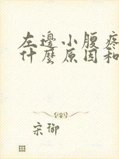 左边小腹疼痛是什么原因和睾丸痛