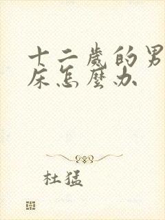 十二岁的男孩尿床怎么办