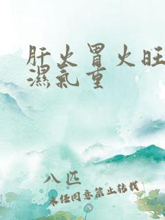 肝火胃火旺脾虚湿气重