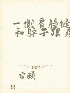 一侧肩膀缝子疼 和脖子跟疼