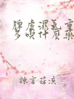 脾虚湿气重出汗多吃什么药