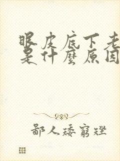 眼皮底下老是跳是什么原因