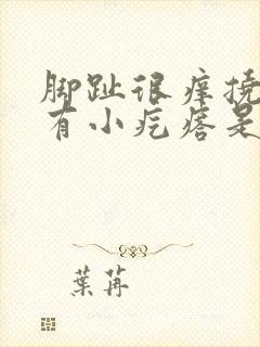 脚趾很痒挠起来有小疙瘩是怎么回事