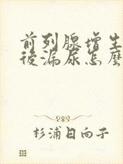 前列腺增生手术后漏尿怎么办啊