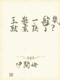 玉米一般几分钟就煮熟了?