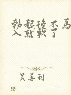 勃起后不马上插入就软了