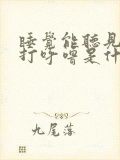 睡觉能听见自己打呼噜是什么原因