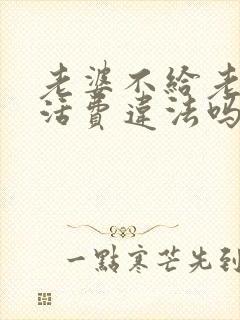 老婆不给老公生活费违法吗